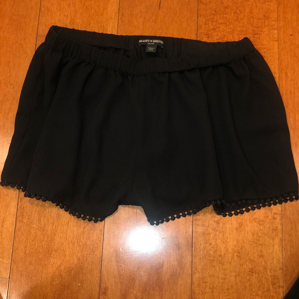Brandy Melville Flowy Black Shorts